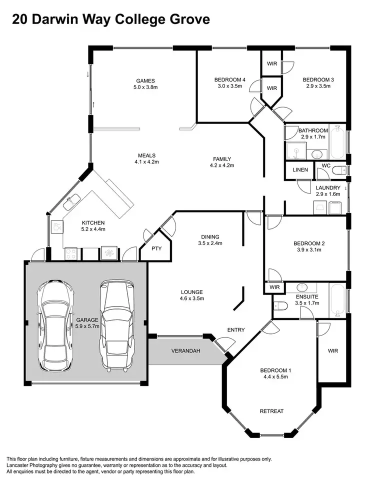 Floorplan of Homely house listing, 20 Darwin Way, College Grove WA 6230