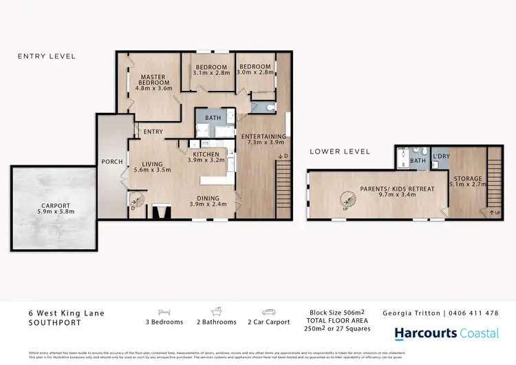 Floorplan of Homely house listing, 6 West King Lane, Southport QLD 4215