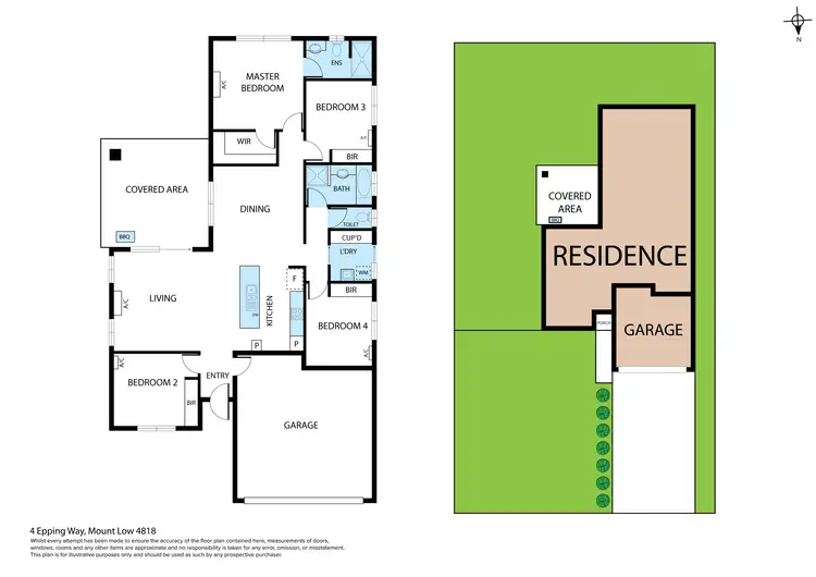 Floorplan of Homely house listing, 4 Epping Way, Mount Low QLD 4818
