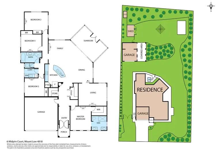 Floorplan of Homely house listing, 6 Midyim Court, Mount Low QLD 4818