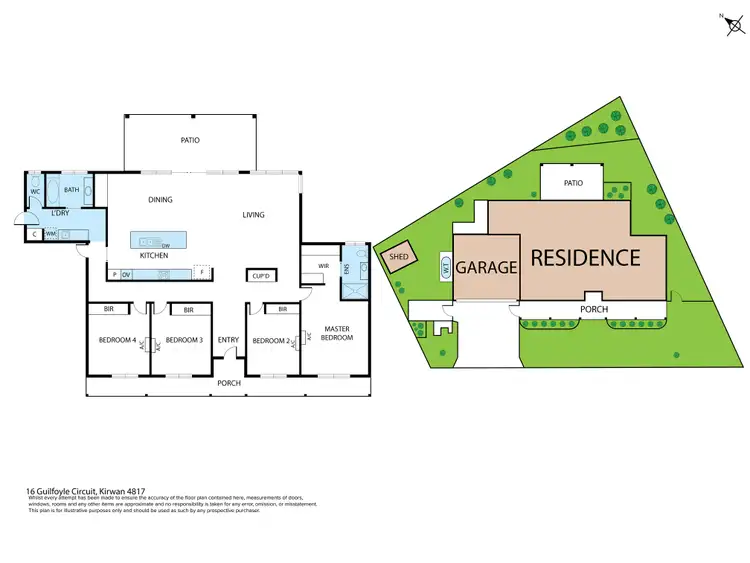 Floorplan of Homely house listing, 16 Guilfoyle Circuit, Kirwan QLD 4817