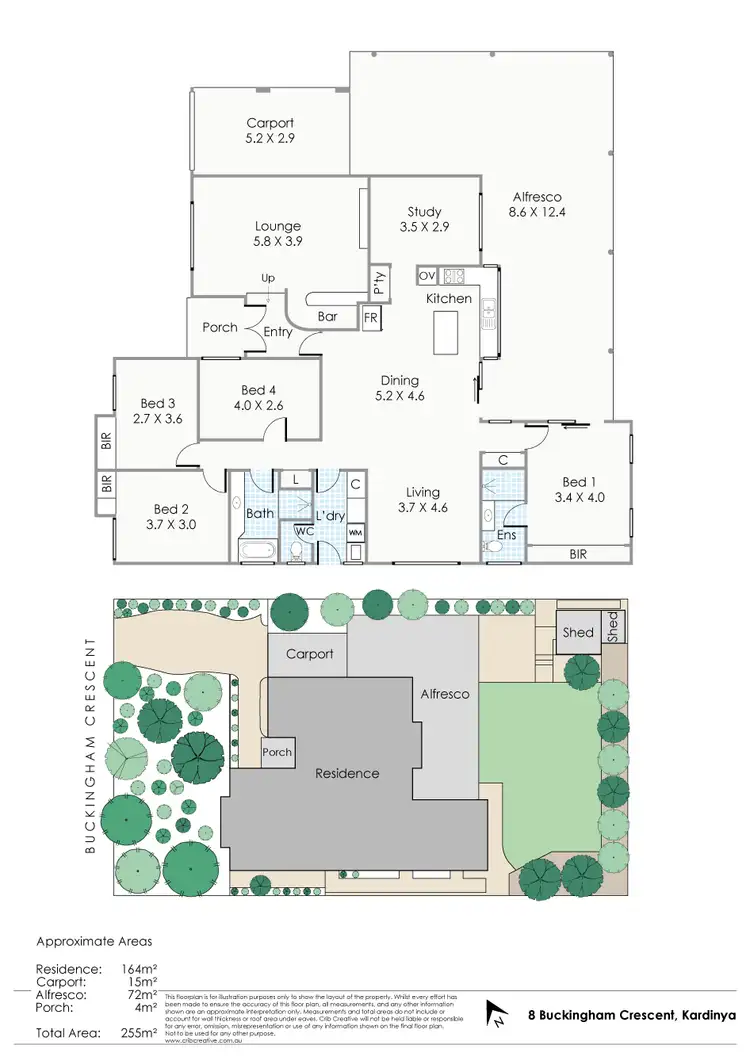 Floorplan of Homely house listing, 8 Buckingham Crescent, Kardinya WA 6163