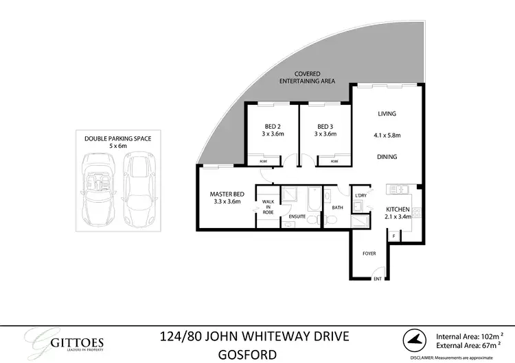 Floorplan of Homely apartment listing, 124/80 John Whiteway Drive, Gosford NSW 2250