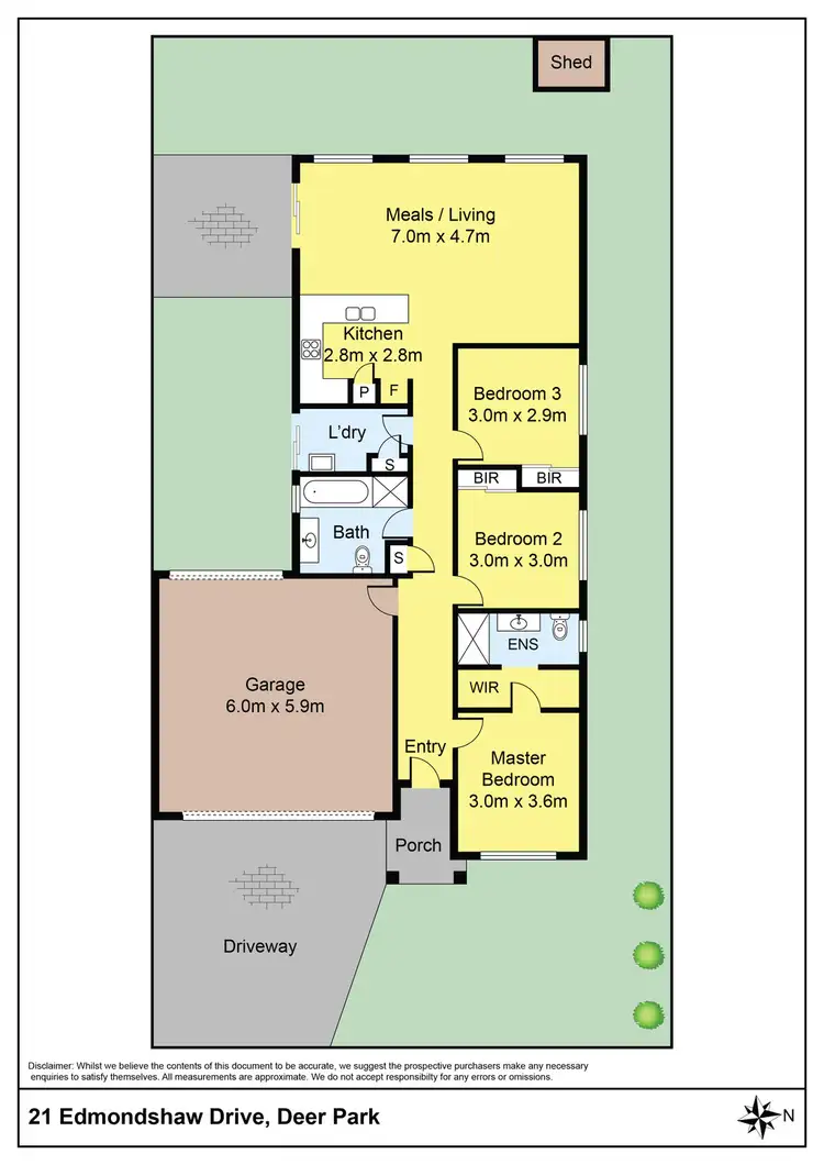 Floorplan of Homely house listing, 21 Edmondshaw Drive, Deer Park VIC 3023