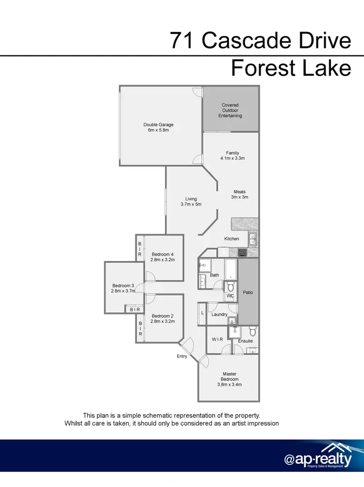 Floorplan of Homely house listing, 71 Cascade Drive, Forest Lake QLD 4078