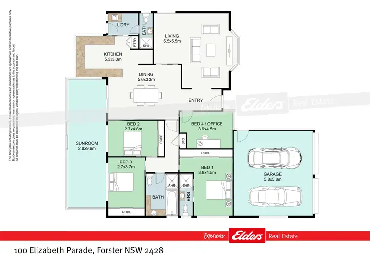 Floorplan of Homely house listing, 100 Elizabeth Parade, Forster NSW 2428