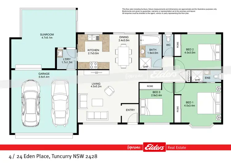 Floorplan of Homely villa listing, 4 / 24 Eden Place, Tuncurry NSW 2428