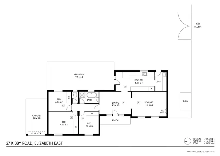 Floorplan of Homely house listing, 27 Kibby Road, Elizabeth East SA 5112