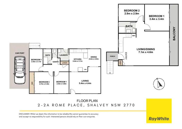 Floorplan of Homely house listing, 2 & 2a Rome Place, Shalvey NSW 2770