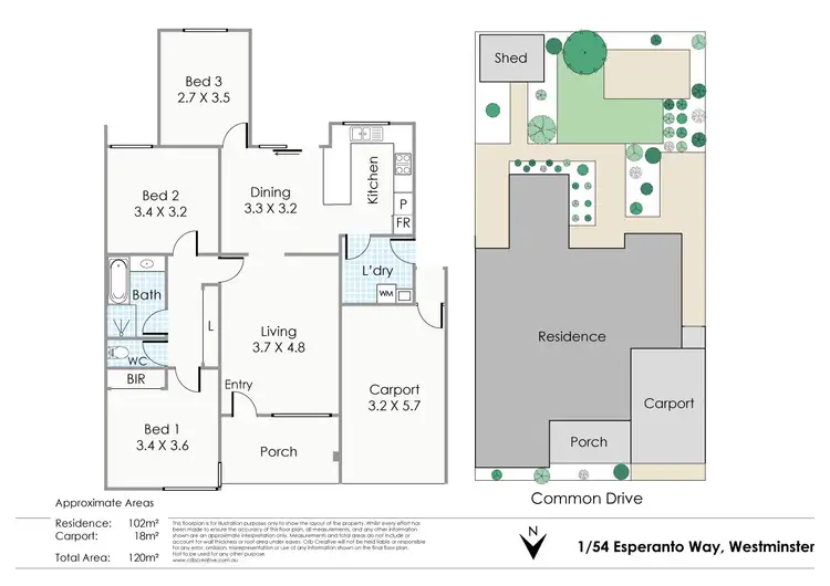 Floorplan of Homely house listing, 1/54 Esperanto Way, Westminster WA 6061