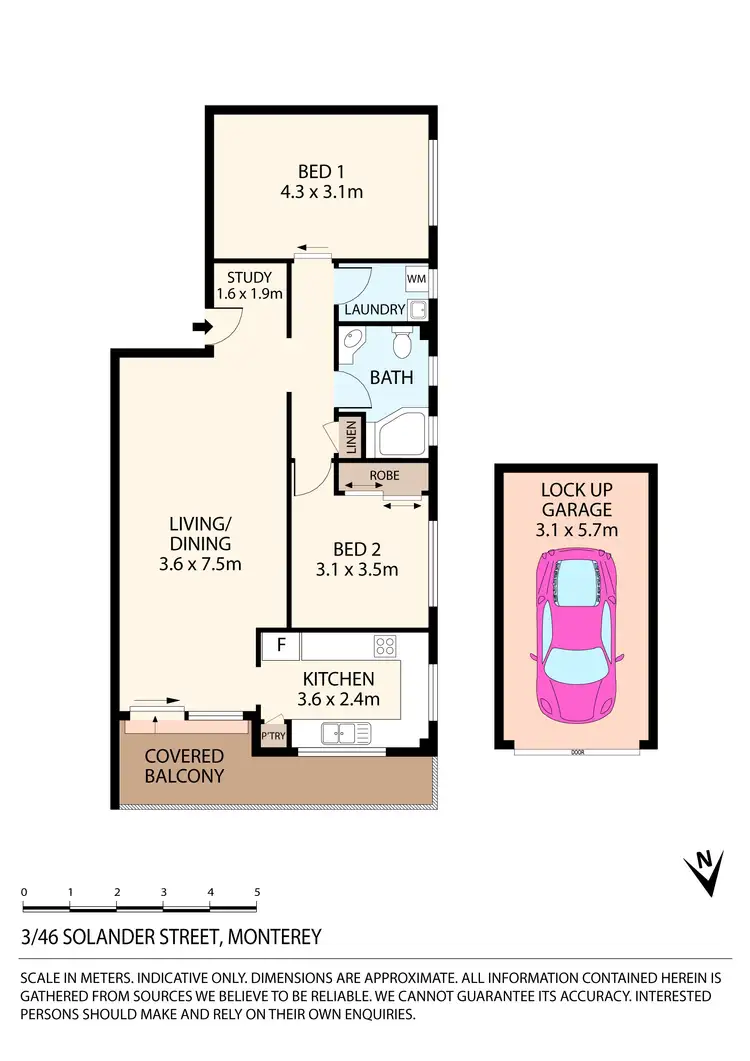 Floorplan of Homely unit listing, 3/46-48 Solander Street, Monterey NSW 2217