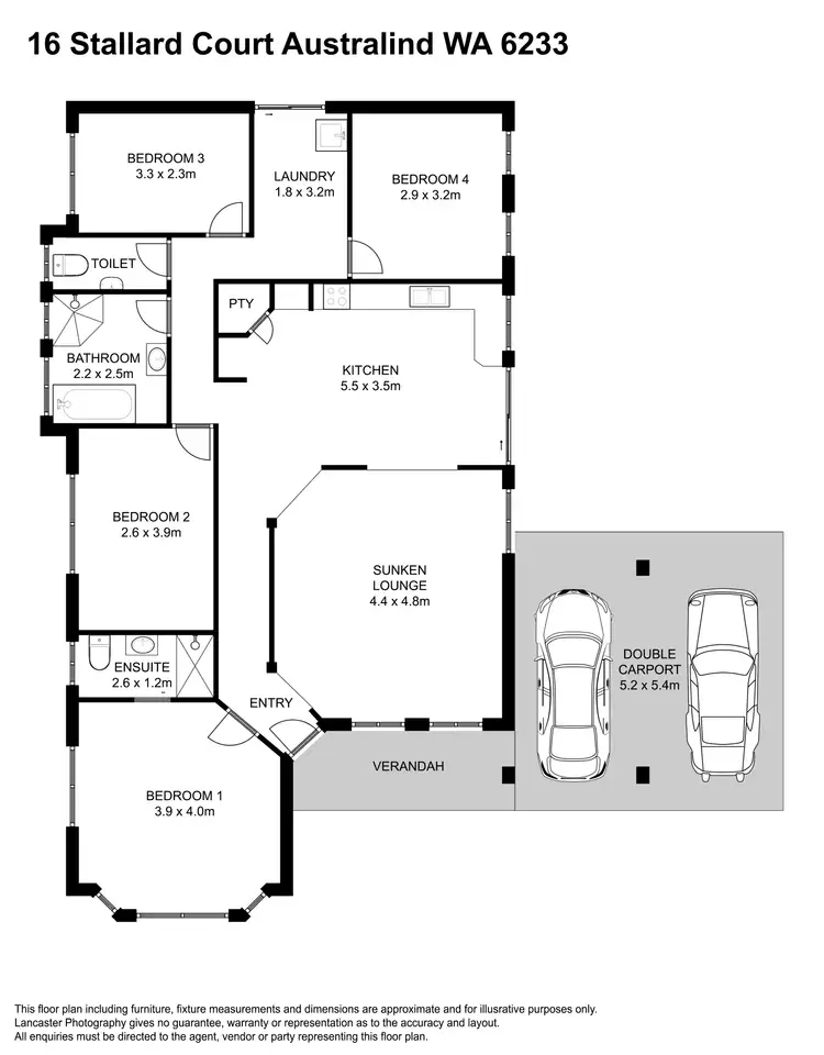 Floorplan of Homely house listing, 16 Stallard Court, Australind WA 6233