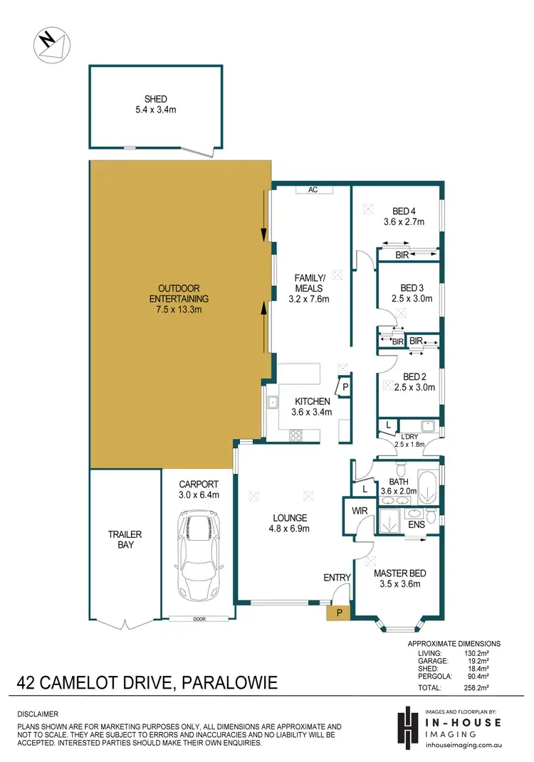 Floorplan of Homely house listing, 42 Camelot Drive, Paralowie SA 5108