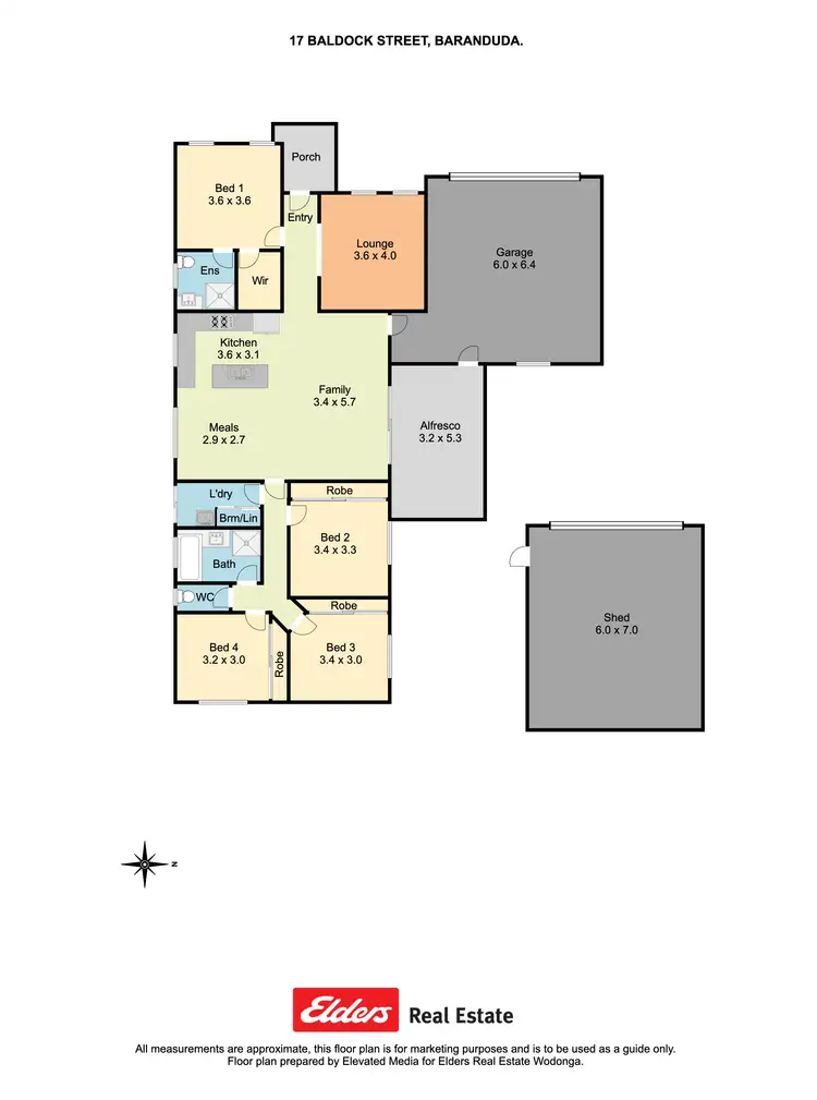 Floorplan of Homely house listing, 17 Baldock Street, Baranduda VIC 3691