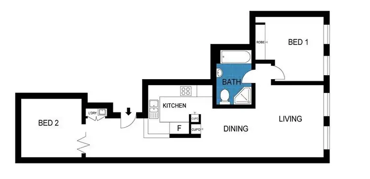 Floorplan of Homely apartment listing, 45/172 William Street, Melbourne VIC 3000