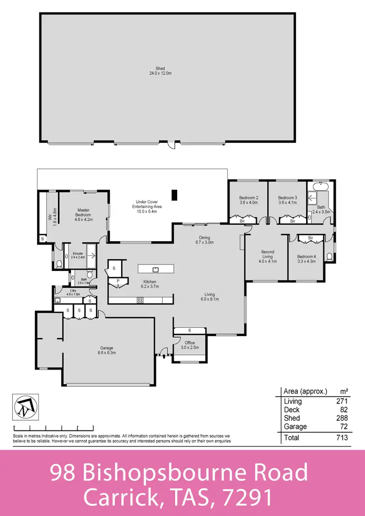 Floorplan of Homely house listing, 98 Bishopsbourne Road, Carrick TAS 7291