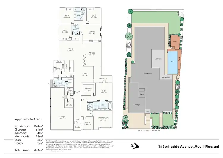 Floorplan of Homely house listing, 16 Springside Avenue, Mount Pleasant WA 6153