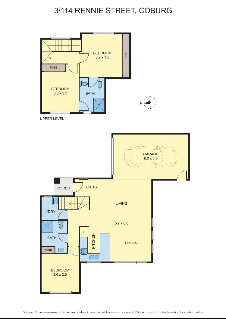 Floorplan of Homely townhouse listing, 3/114 Rennie Street, Coburg VIC 3058
