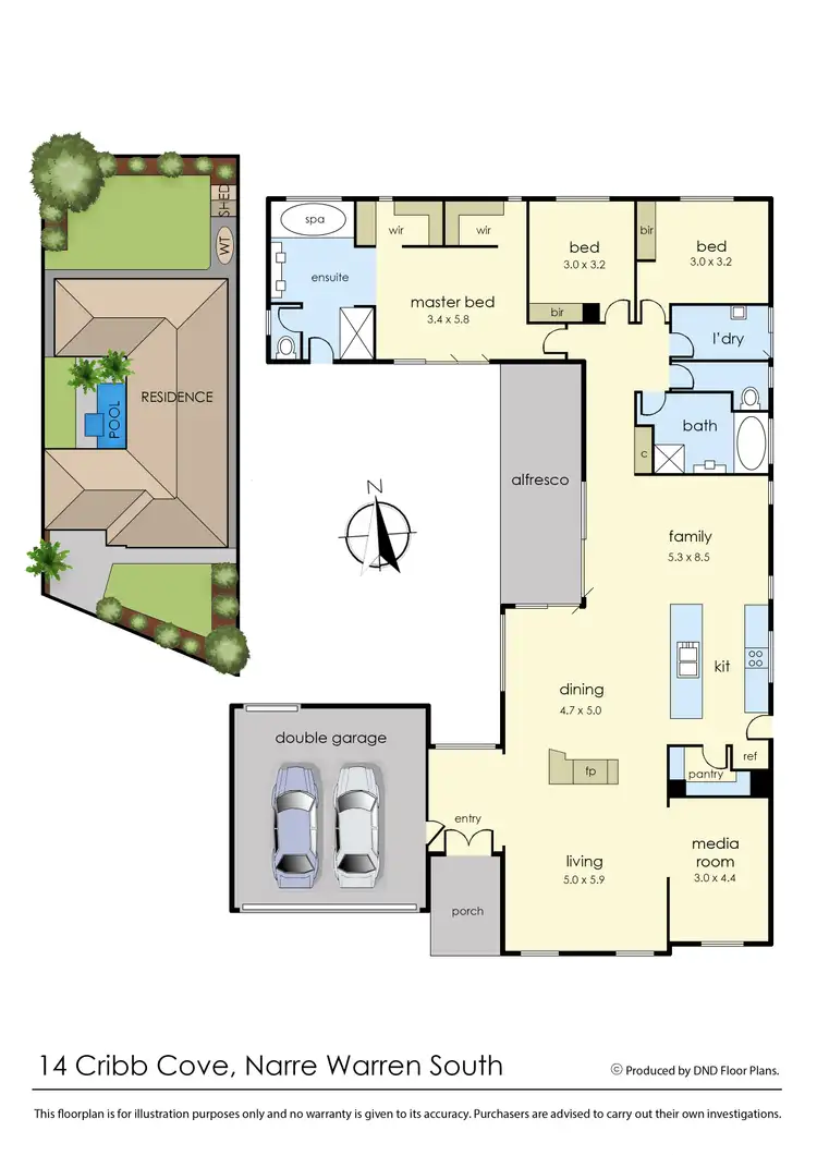 Floorplan of Homely house listing, 14 Cribb Cove, Narre Warren South VIC 3805