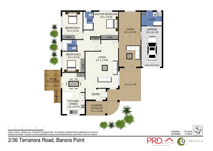 Floorplan of Homely semi-detached listing, 2/36 Terranora Road, Banora Point NSW 2486