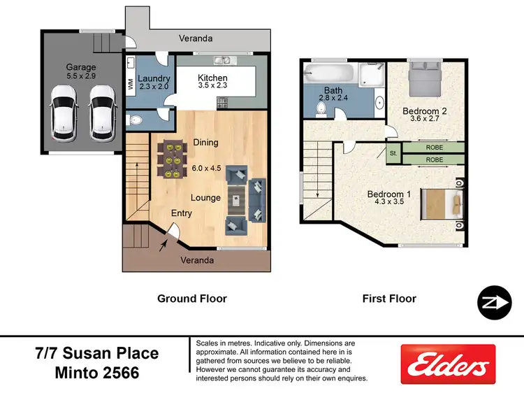 Floorplan of Homely townhouse listing, 7/7 Susan Place, Minto NSW 2566