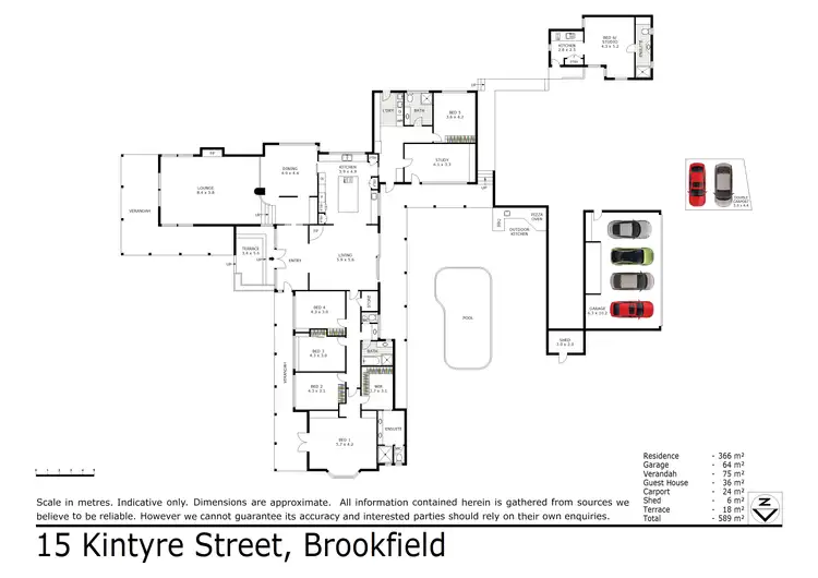 Floorplan of Homely rural property listing, 15 Kintyre Street, Brookfield QLD 4069