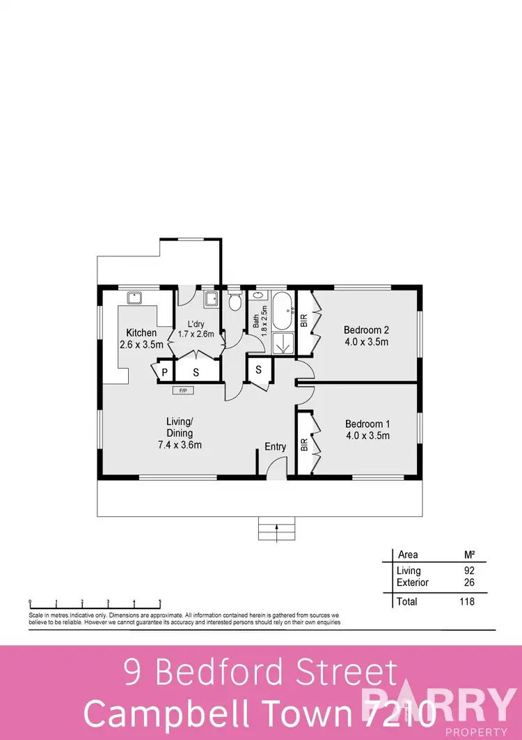 Floorplan of Homely house listing, 9 Bedford Street, Campbell Town TAS 7210