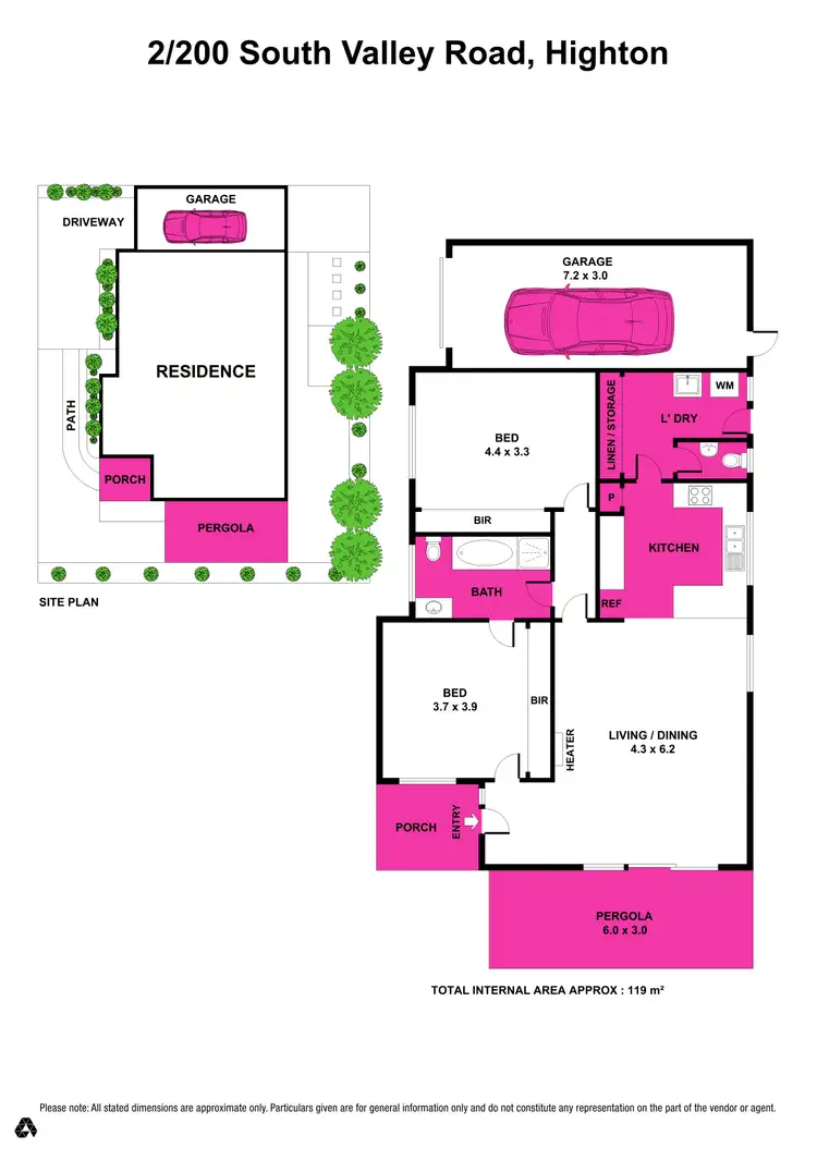 Floorplan of Homely townhouse listing, 2/200 South Valley Road, Highton VIC 3216