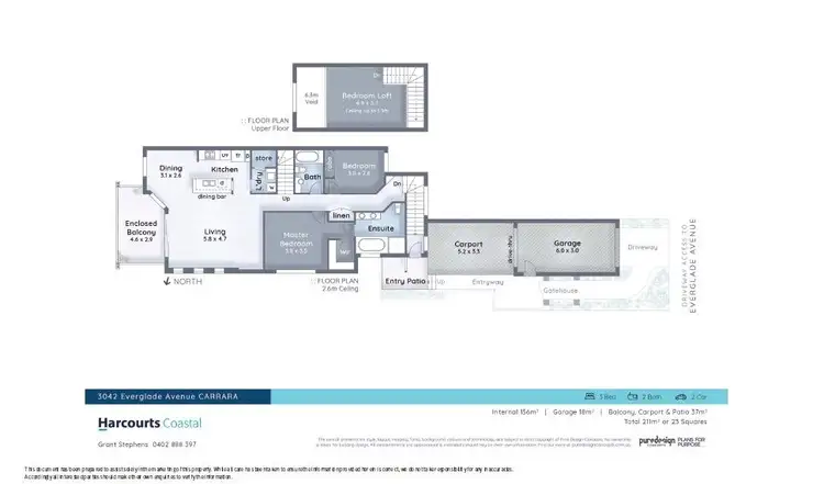 Floorplan of Homely townhouse listing, 3042 Everglade Avenue, Carrara QLD 4211