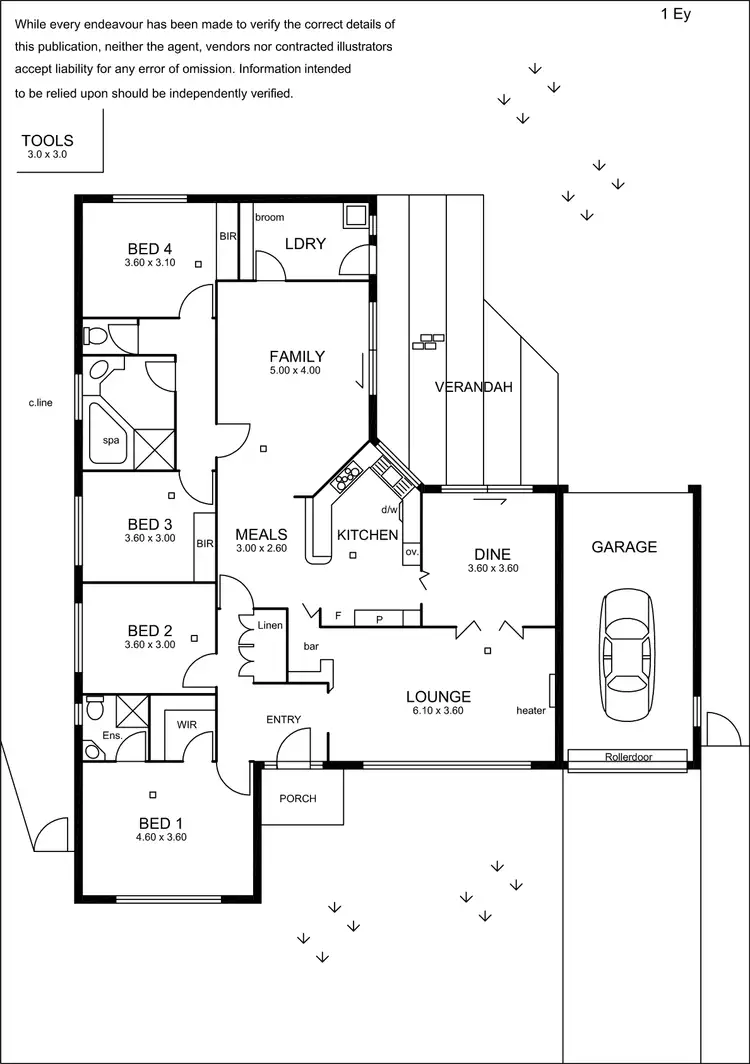 Floorplan of Homely house listing, 1 Ey Court, Athelstone SA 5076