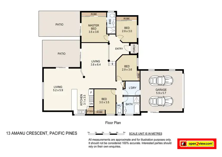 Floorplan of Homely house listing, 13 Amanu Crescent, Pacific Pines QLD 4211