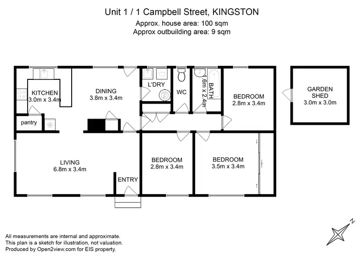 Floorplan of Homely house listing, 1/1 Campbell Street, Kingston TAS 7050