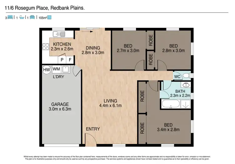 Floorplan of Homely house listing, 11/6 Rosegum Place, Redbank Plains QLD 4301