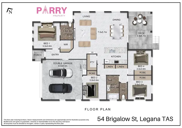 Floorplan of Homely house listing, 54 Brigalow Street, Legana TAS 7277