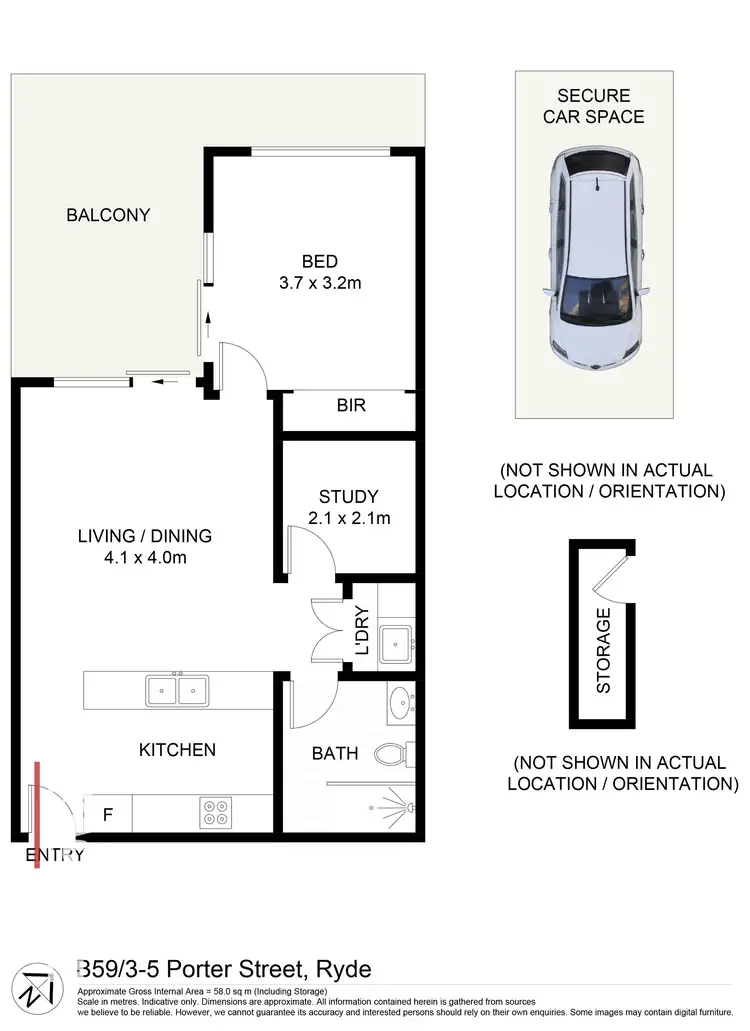 Floorplan of Homely apartment listing, B59/105 Church Street, Ryde NSW 2112