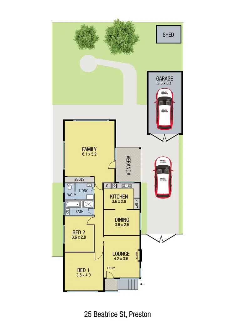 Floorplan of Homely house listing, 25 Beatrice Street, Preston VIC 3072