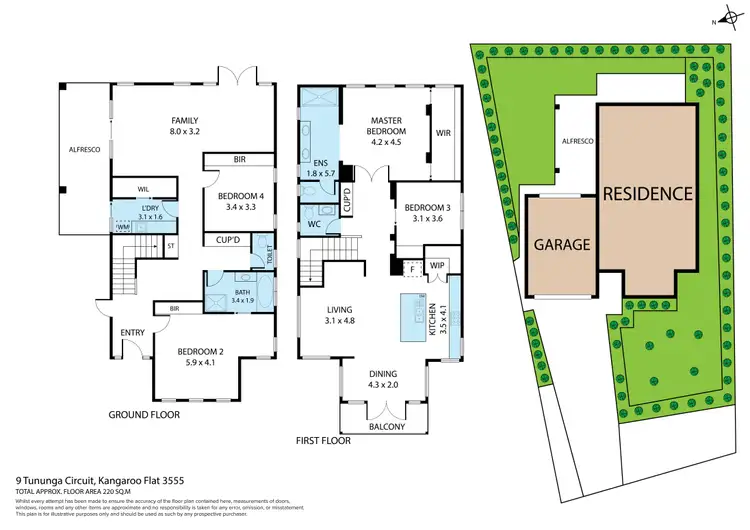 Floorplan of Homely house listing, 9 Tununga Circuit, Kangaroo Flat VIC 3555