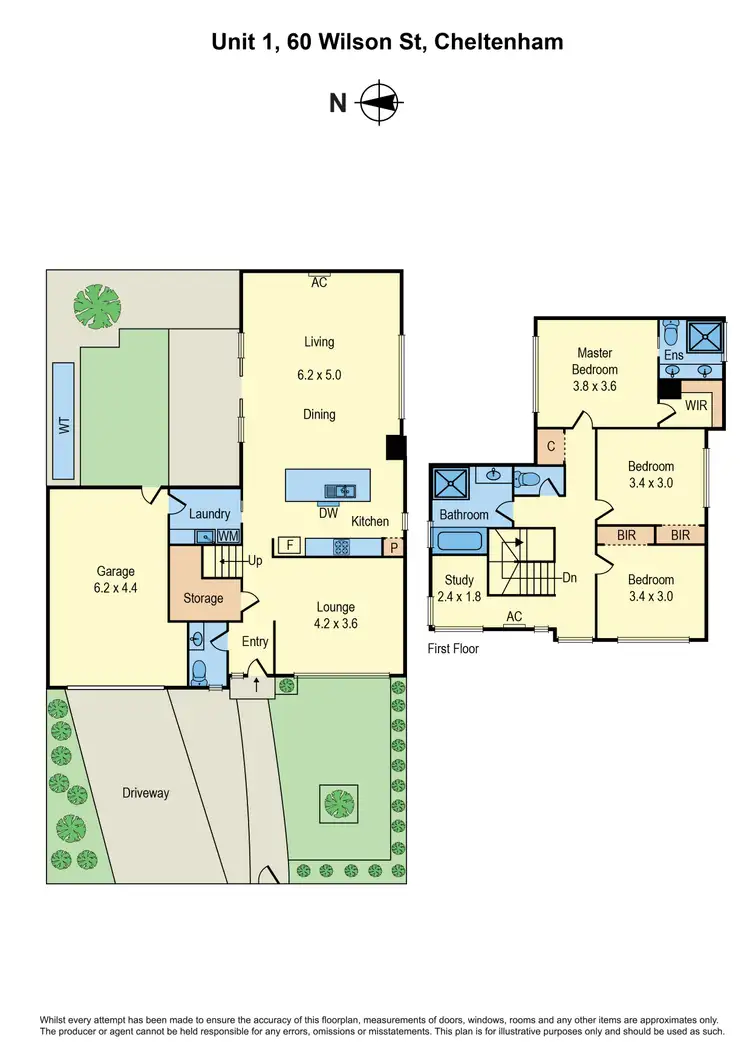 Floorplan of Homely townhouse listing, 1/60 Wilson Street, Cheltenham VIC 3192