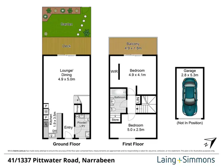 Floorplan of Homely townhouse listing, 41/1337 Pittwater Road, Narrabeen NSW 2101