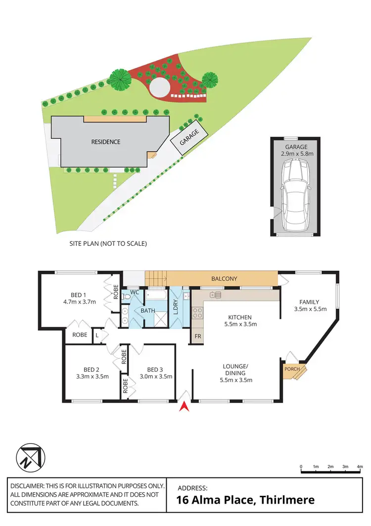 Floorplan of Homely house listing, 16 ALMA PLACE, Thirlmere NSW 2572