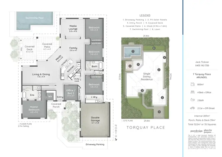 Floorplan of Homely house listing, 7 Torquay Place, Arundel QLD 4214
