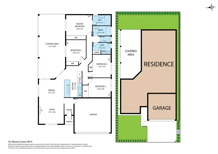Floorplan of Homely house listing, 16 Rushtons Way, Mount Louisa QLD 4814