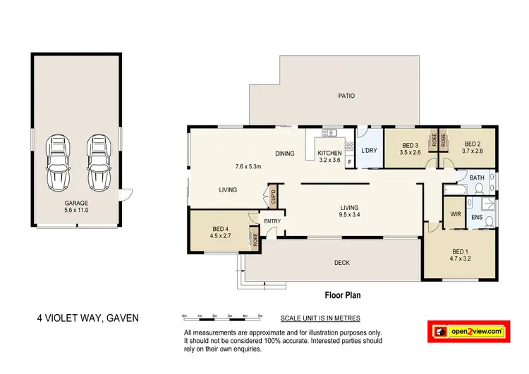 Floorplan of Homely house listing, 4 Violet Way, Gaven QLD 4211