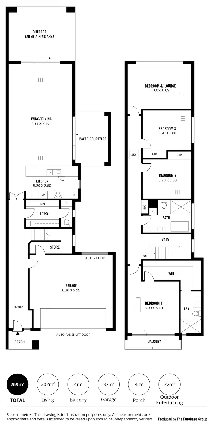 Floorplan of Homely townhouse listing, 70 Bells Road, Glengowrie SA 5044