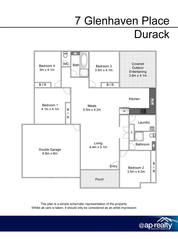 Floorplan of Homely house listing, 7 Glenhaven Place, Durack QLD 4077