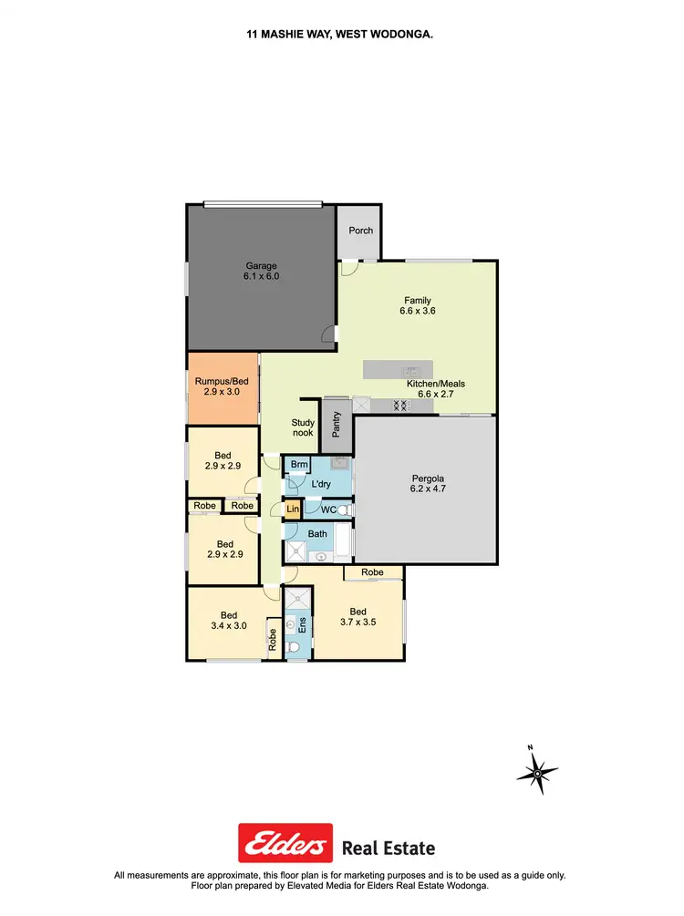 Floorplan of Homely house listing, 11 Mashie Way, Wodonga VIC 3690
