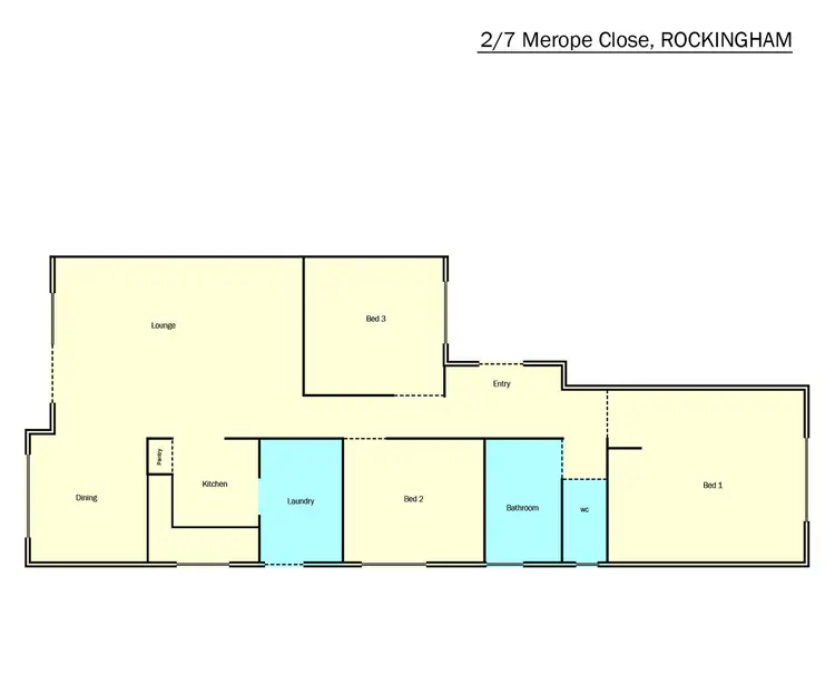 Floorplan of Homely unit listing, 2/7 Merope Close, Rockingham WA 6168