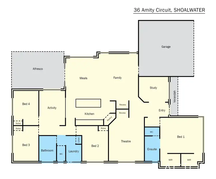 Floorplan of Homely house listing, 36 Amity Circuit, Shoalwater WA 6169