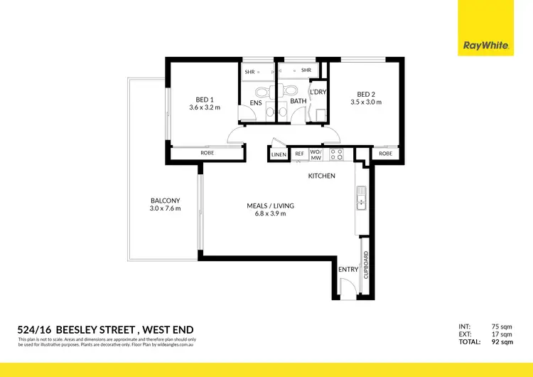 Floorplan of Homely apartment listing, 524/16 Beesley Street, West End QLD 4101