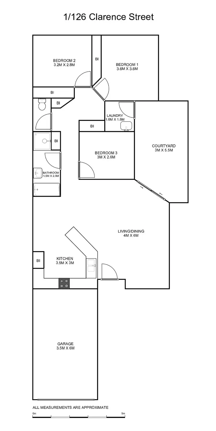 Floorplan of Homely unit listing, 1/126 Clarence Street, Grafton NSW 2460